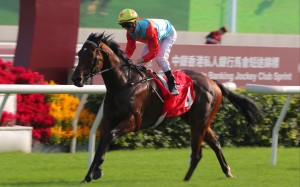 Ka Ying Rising coasts to victory under Zac Purton at Sha Tin on Sunday. Photo: Kenneth Chan