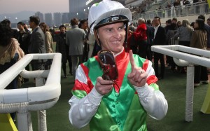 Zac Purton is all smiles after landing his 1,800th Hong Kong win courtesy of Tourbillon Prince at Sha Tin. Photos: Kenneth Chan