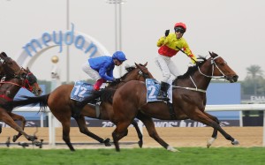 California Spangle wins the 2024 Group One Al Quoz Sprint (1,200m) in Dubai. Photo: Kenneth Chan