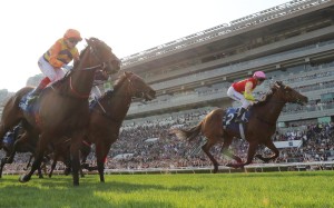 My Wish (right) falls narrowly short of Cap Ferrat (left) in Sunday’s Hong Kong Derby (2,000m). Photos: Kenneth Chan