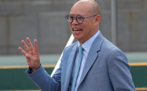 Chris So celebrates his 400th career win after Hong Lok Golf scores at Sha Tin. Photos: Kenneth Chan