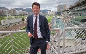 James Cummings poses for photos at Sha Tin on Wednesday morning. Photos: Kenneth Chan