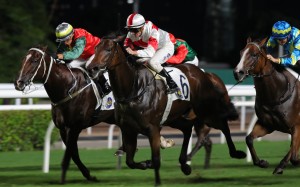 Magnifique and Zac Purton (white and red) win at Sha Tin on Saturday. Photos: Kenneth Chan