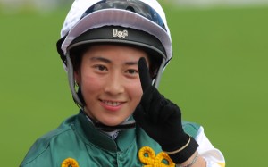 Britney Wong salutes after delivering the goods aboard Fight Time. Photos: Kenneth Chan