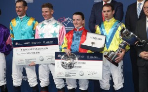 Hollie Doyle (second from right) at last year’s International Jockeys’ Championship. Photos: Kenneth Chan
