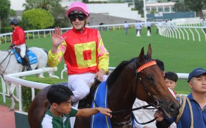 Luke Ferraris enjoys a My Wish victory. Photos: Kenneth Chan