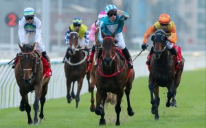 Romantic Warrior wins the Jockey Club Cup under James McDonald. Photos: Kenneth Chan