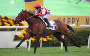 Endued wins at Sha Tin for John Size. Photos: Kenneth Chan