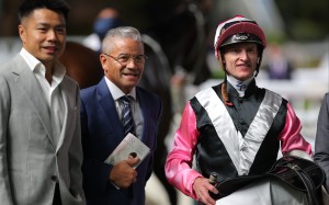 Owner Patrick Kwok Ho-chuen, trainer Tony Cruz and jockey Zac Purton after Beauty Bolt’s win in November. Photos: Kenneth Chan