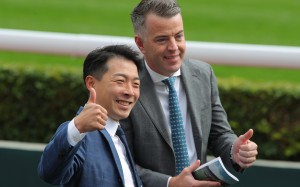 Jamie Richards celebrates a double at Sha Tin. Photos: Kenneth Chan