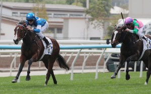 Lucky Ranger bolts up at Sha Tin under Luke Ferraris. Photos: Kenneth Chan