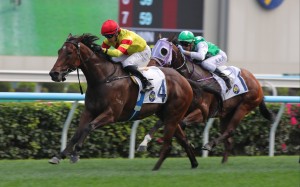 Hot Delight and Vincent Ho triumph at Sha Tin. Photos: Kenneth Chan.