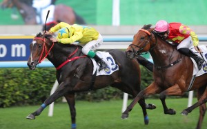 Lucky Sweynesse and Derek Leung win at Sha Tin. Photos: Kenneth Chan