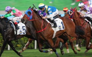Zac Purton boots home Patch Of Cosmo in January. Photos: Kenneth Chan