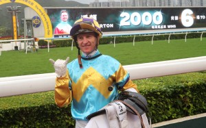 Zac Purton celebrates his 1,994th Hong Kong win last Sunday. Photos: Kenneth Chan
