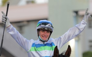 Jamie Melham celebrates winning Hong Kong’s prestigous Classic Mile in 2023. Photo: Kenneth Chan