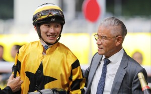 Jerry Chau and trainer Tony Cruz celebrate a winner last season. Photos: Kenneth Chan