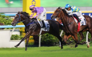 Little Paradise wins the Group Three Premier Cup in June. Photos: Kenneth Chan