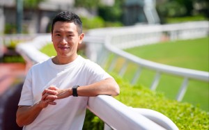 Vincent Ho relaxes at Sha Tin Racecourse after being named one of Hong Kong’s Ten Outstanding Young Persons. Photo: Elson Li