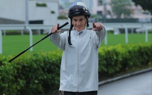 Chad Schofield at Sha Tin trackwork in 2017. Photo: Kenneth Chan