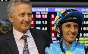 Trainer David Ferraris with jockey Neil Callan after a winner at Happy Valley this season. Photos: Kenneth Chan