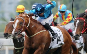 Sunny Speed runs on for third in March’s Hong Kong Derby (2,000m) at Sha Tin. Photos: Kenneth Chan