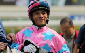Alfred Chan returns to scale with a big smile on his face after securing his first Hong Kong winner. Photos: Kenneth Chan