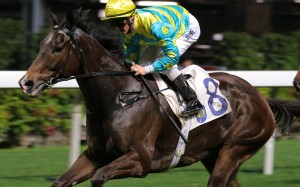 Oriental Elite, ridden by Zac Purton races away to win at Happy Valley last month. Photos: Kenneth Chan