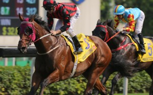 Zac Purton sits quietly on Good Standing as he goes on to win at Sha Tin on Saturday. Photos: Kenneth Chan