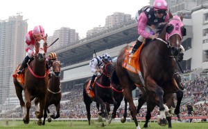 Beauty Generation wins the Champions Mile in April. Photos: Kenneth Chan