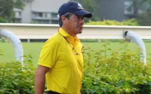 Hong Kong Bet’s trainer Tony Cruz at Sha Tin on Thursday morning. Photos: Kenneth Chan