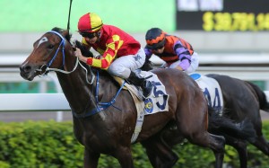 Winning Delight dashes clear to win on debut at Sha Tin. Photos: Kenneth Chan