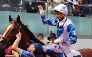 Douglas Whyte and Uncle Steve after the now-trainer’s last ride. Photos: Kenneth Chan
