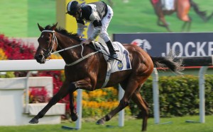 Exultant wins the Group Two Jockey Club Cup under Zac Purton at Sha Tin. Photos: Kenneth Chan