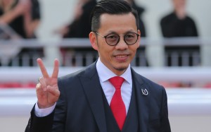 Frankie Lor celebrates his two Group One winners at HKIR last year. Photos: Kenneth Chan