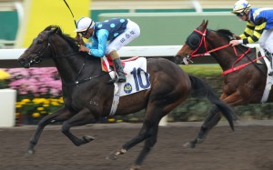 Karis Teetan guides Will Power to victory at Sha Tin on Sunday. Photos: Kenneth Chan