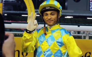 Grant van Niekerk celebrates his Boxing Day treble. Photos: Kenneth Chan