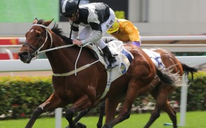 Zac Purton guides Exultant to victory at Sha Tin on Monday. Photos: Kenneth Chan