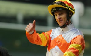 Zac Purton salutes after riding a winner at Happy Valley this week. Photos: Kenneth Chan