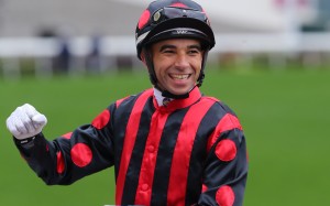 Joao Moreira celebrates his Group One win aboard Time Warp last month. Photos: Kenneth Chan