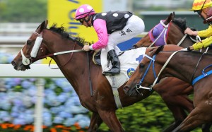 Zac Purton guides Beauty Generation to victory in the Group Two Chairman’s Trophy at Sha Tin on Sunday. Photos: Kenneth Chan