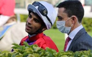 Joao Moreira and Douglas Whyte after combining for a winner at Sha Tin. Photos: Kenneth Chan