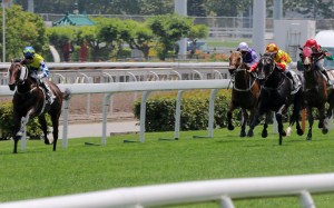 Chefano clears out to win the Group Three Queen Mother Memorial Cup. Photos: Kenneth Chan