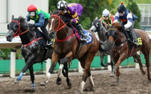 Joao Moreira guides Lucky Express to victory in a barrier trial last week. Photos: Kenneth Chan