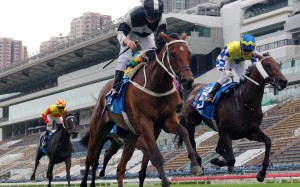 Exultant takes out the Group One Champions & Chater Cup. Photos: Kenneth Chan