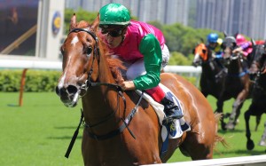Blake Shinn guides Joyful Fortune to victory at Sha Tin on Sunday. Photos: Kenneth Chan
