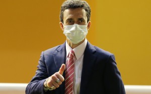 Douglas Whyte celebrates Xponential’s win at Happy Valley on Wednesday night. Photo: Kenneth Chan