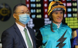 Francis Lui and Zac Purton after Alpha Hedge’s win at Happy Valley in June. Photos: Kenneth Chan
