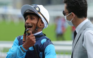 Jockey Karis Teetan enjoys his 400th Hong Kong winner. Photos: Kenneth Chan