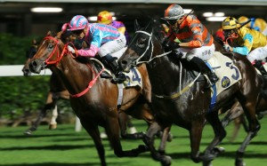 Sell My Sole (left) finishes second to Power King at Happy Valley last season. Photos: Kenneth Chan